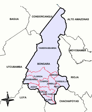 Mapa Provincia de Bongara