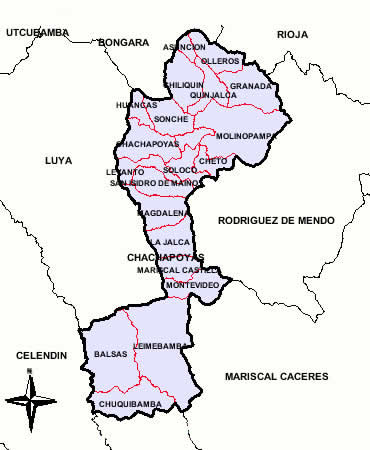 Mapa Provincia de Chachapoyas