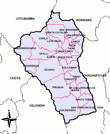 Mapa Provincia de Luya