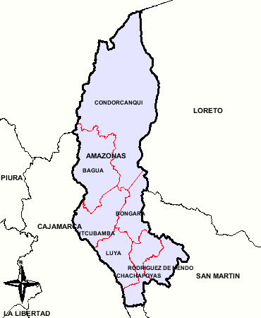 Mapa Departamento Amazonas