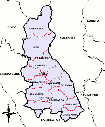 Mapa Departamento Cajamarca