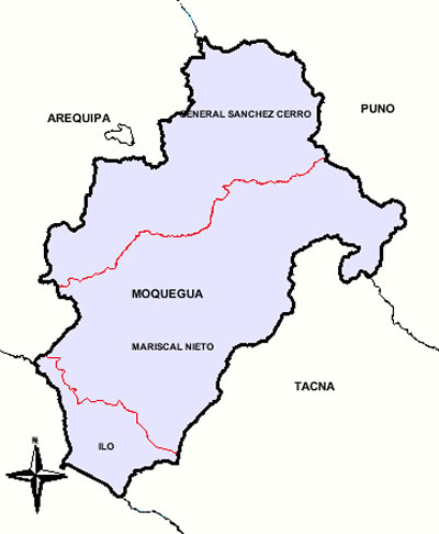 Mapa Departamento Moquegua