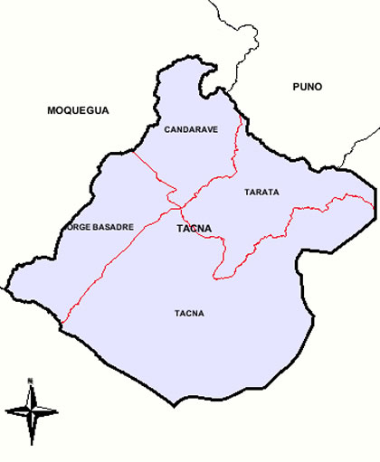 Mapa Departamento Tacna