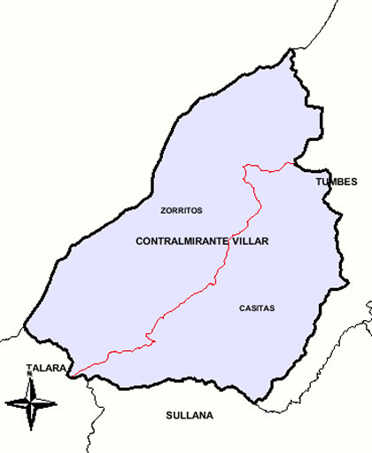 Mapa Provincia de Contralmirante Villar