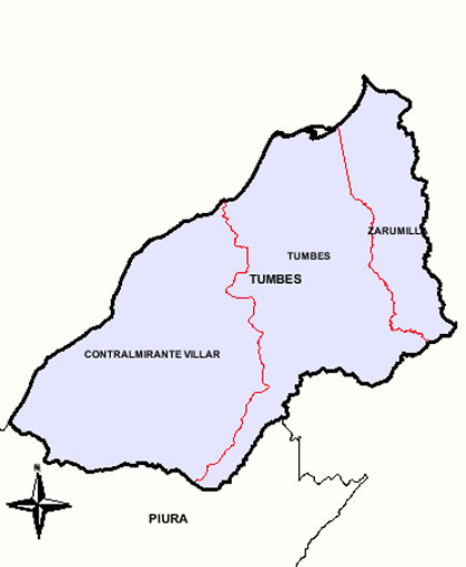 Mapa Departamento Tumbes