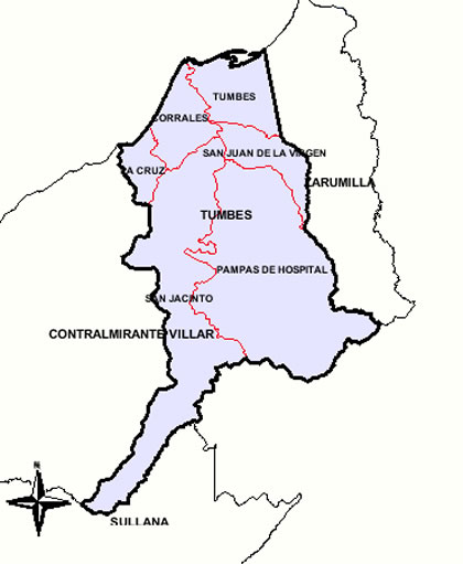 Mapa Provincia de Tumbes