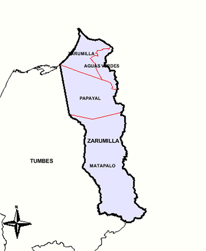 Mapa Provincia de Zarumilla