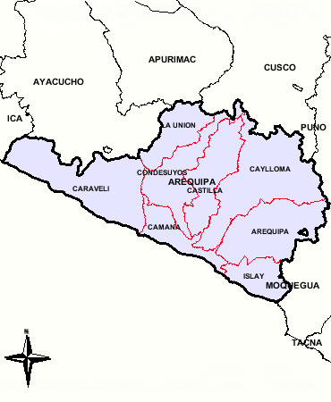 Mapa Departamento Arequipa